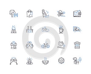 Rushing pace line icons collection. Fast, Hectic, Accelerated, Brisk, Frantic, Urgent, Swift vector and linear