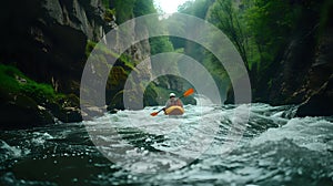 Rushing River Expedition by Kayak./n