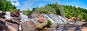 Rushing waterfalls at High Falls State Park in Georgia