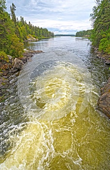 Rushing Waters Heading to an Open Lake