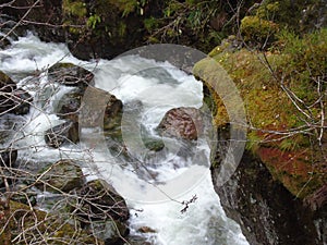 Rushing waters of the River Coe