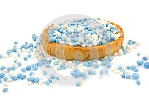 Rusk with blue mice