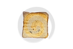 Rusk bread isolated on a white background. Delicious toasted Golden Toast Bread