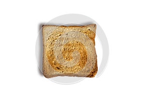 Rusk bread isolated on a white background. Delicious toasted Golden Toast Bread