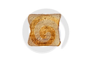 Rusk bread isolated on a white background. Delicious toasted Golden Toast Bread