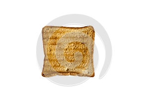 Rusk bread isolated on a white background. Delicious toasted Golden Toast Bread