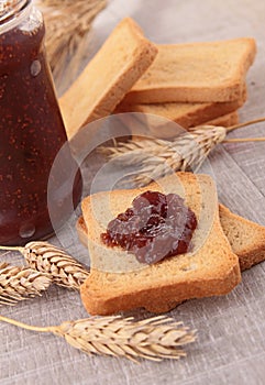 Rusk with jam