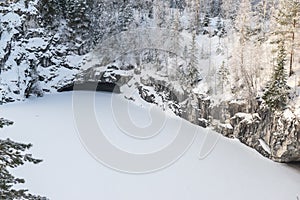 Ruskeala marble quarry, Karelia, Russia