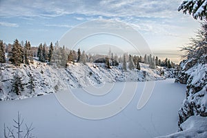 Ruskeala marble quarry, Karelia, Russia
