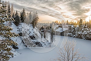 Ruskeala marble quarry, Karelia, Russia