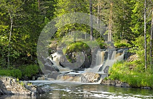 Ruskeala waterfalls, river Tohmajoki Karelia