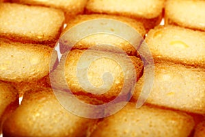 Rusks bread toast biscuits, diet food background