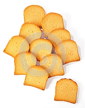 Rusks isolated over white