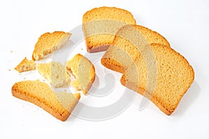 Rusks isolated over white