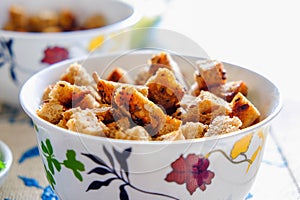 Rusks in a light cup.