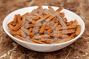 Rusks in a plate on the table