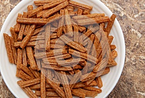 Rusks in a plate on the table