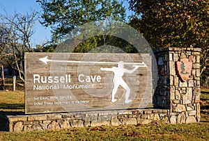 NPS Welcome Sign at Russell Cave National Monument