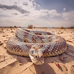 Russell\'s Viper on indian desert