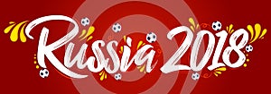 Russia 2018 festive banner, Russian theme event