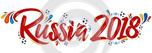 Russia 2018 festive banner, Russian theme event, celebration