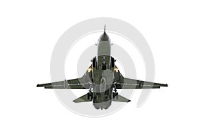 Russia air force attack bomber Sukhoi Su 24 isolated on white background