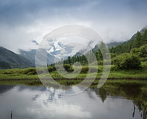 Russia, Altai republic, Ust-Koksinsky district, the upper Multinskoye lake