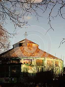 Russia - Arkhangelsk - old ruined derelict circus building