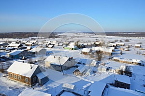 Russia, Arkhangelsk region, Turchasovo village in winter