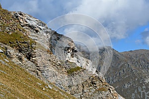 Russia, Arkhyz. The mountains in the valley of the river Kyafar-Agur