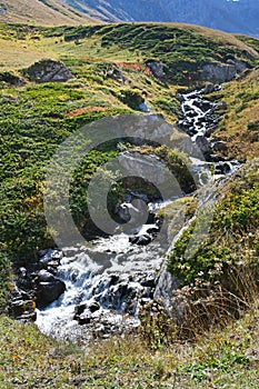 Russia, Arkhyz. River Kyafar-Agur in september