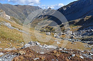 Russia, Arkhyz. September in the valley of the river Kyafar-Agur