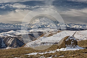 Russia, the Caucasus Mountains, Kabardino-Balkaria. Mount Elbrus