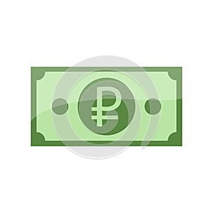 Russia currency symbol banknote icon