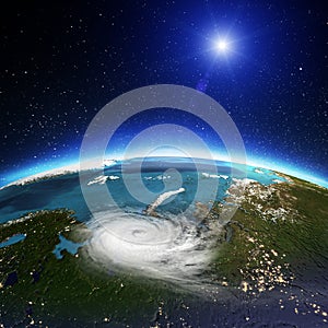 Russia cyclone. 3D rendering