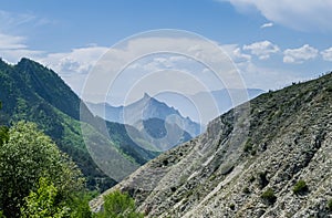 Russia, Dagestan, Mountain landscape. View of Gunib area