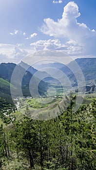 Russia, Dagestan, Mountain landscape. View of Gunib area