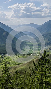 Russia, Dagestan, Mountain landscape. View of Gunib area