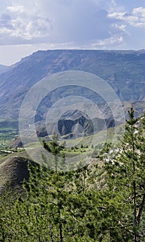 Russia, Dagestan, Mountain landscape. View of Gunib area