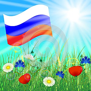 Russia Day. Official Russian holiday. Russian flag