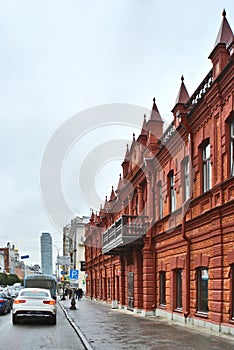 Russia . Ekaterinburg . A view of the street Malysheva Pokrovsky Prospekt