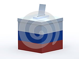 Russia election ballot box cartoon