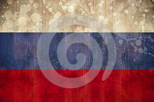 Russia flag in grunge effect