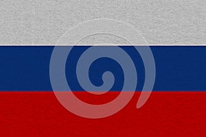 russia flag painted on paper