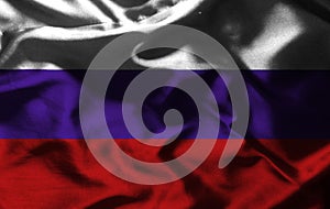 Russia flag with texture on background