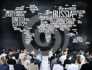 Russia Global World International Countries Globalization Concept