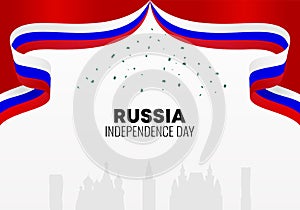 Russia Independence day background banner poster for national celebration on June 12