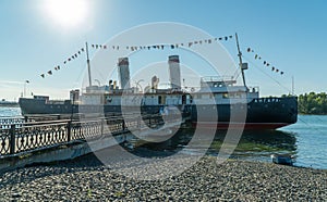Russia  Irkutsk  August 2020: Angara is an icebreaker steamer of the Russian and Soviet fleets  currently a Museum ship