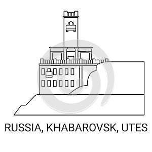 Russia, Khabarovsk, Utes, travel landmark vector illustration photo