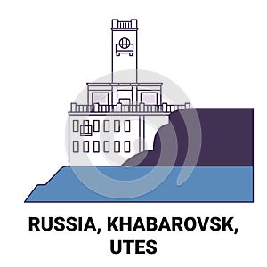 Russia, Khabarovsk, Utes, travel landmark vector illustration photo